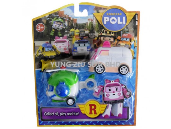 H3779037#P1-2#2PCS CAR TOY(POLI)(AMBER+HELLY)